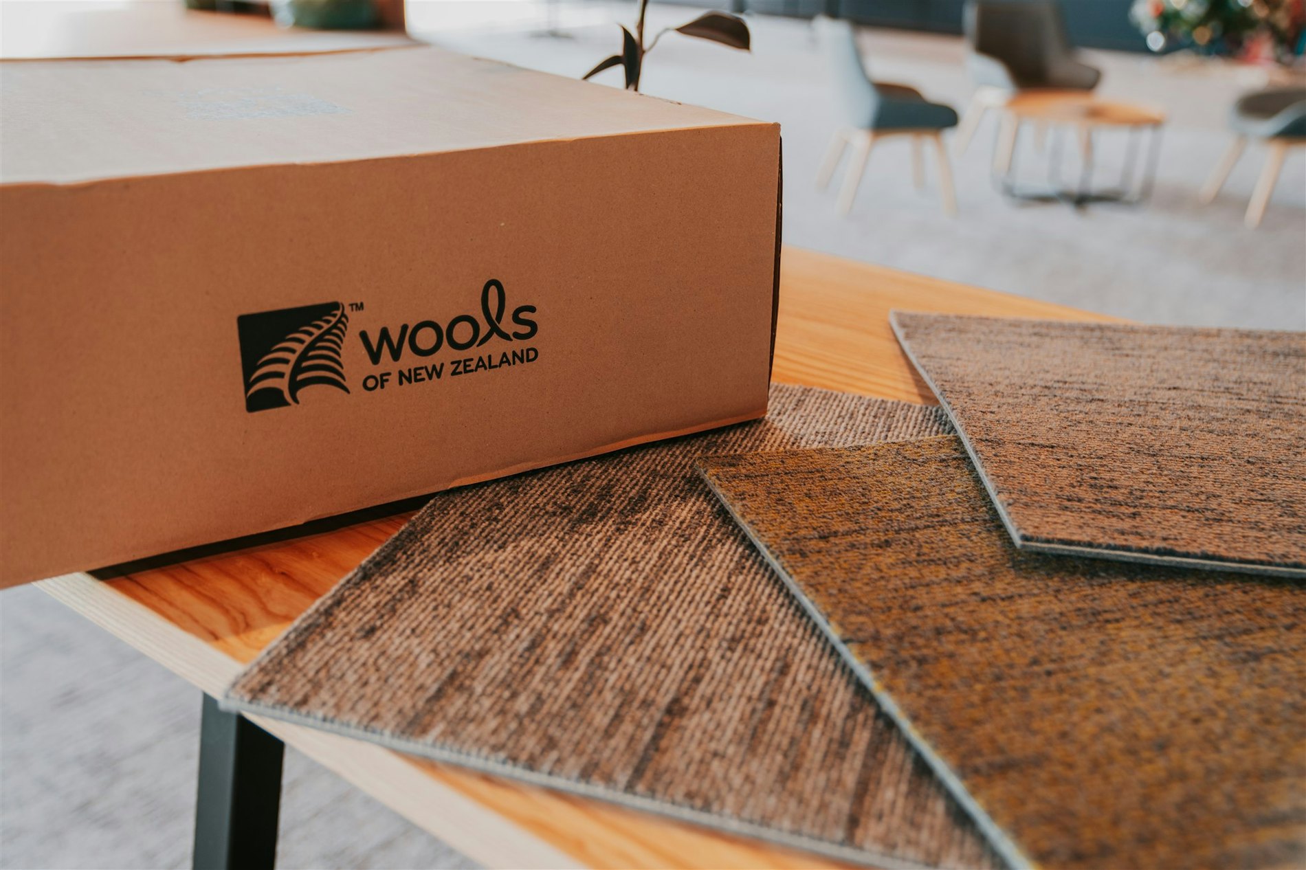 Wools of New Zealand contract tiles box